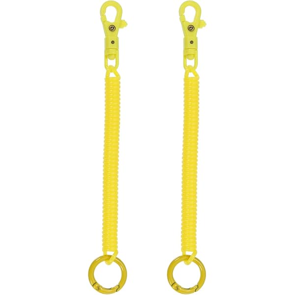 Amazon.co.jp: DANUDON コイルスプリングキーチェーン 格納式